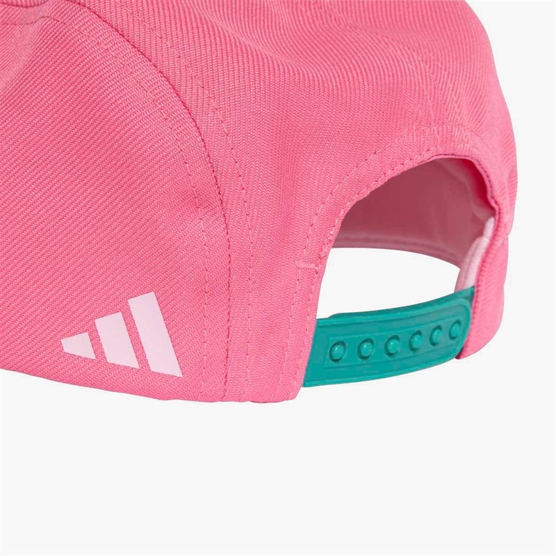 adidas Girls Printed Cap Pink Fusion/Pure Teal/Clear Pink - Image 3
