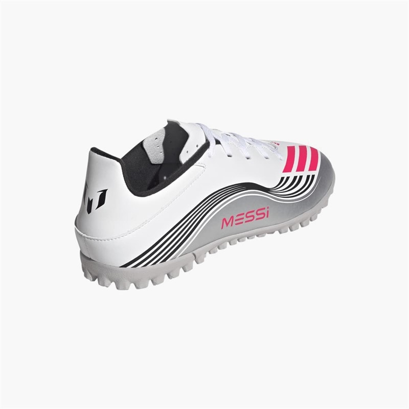 adidas Mens F50 Messi Club Prestig10 Pack TF Astro Football Boots Cloud White/Lucid Red/Silver Metallic - Image 3