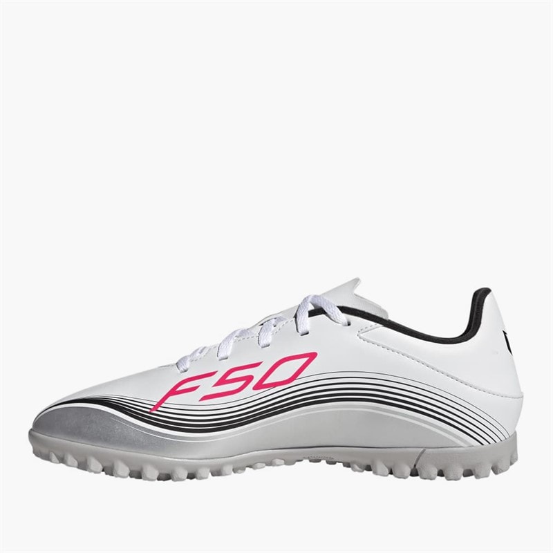 adidas Mens F50 Messi Club Prestig10 Pack TF Astro Football Boots Cloud White/Lucid Red/Silver Metallic - Image 5