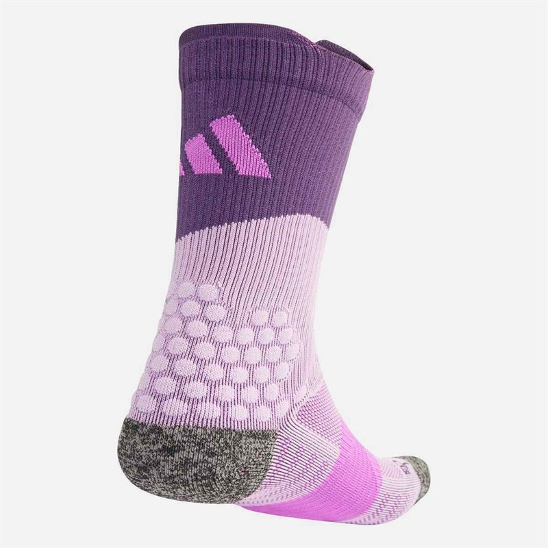 adidas RunXBoost Cushioned Running Crew Socks Powder Plum/Aurora Plum/Purple Burst - Image 2