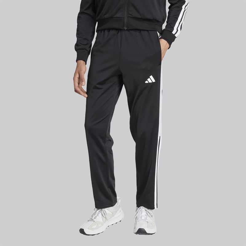 adidas Mens Snap Track Pants Black/White - Image 1