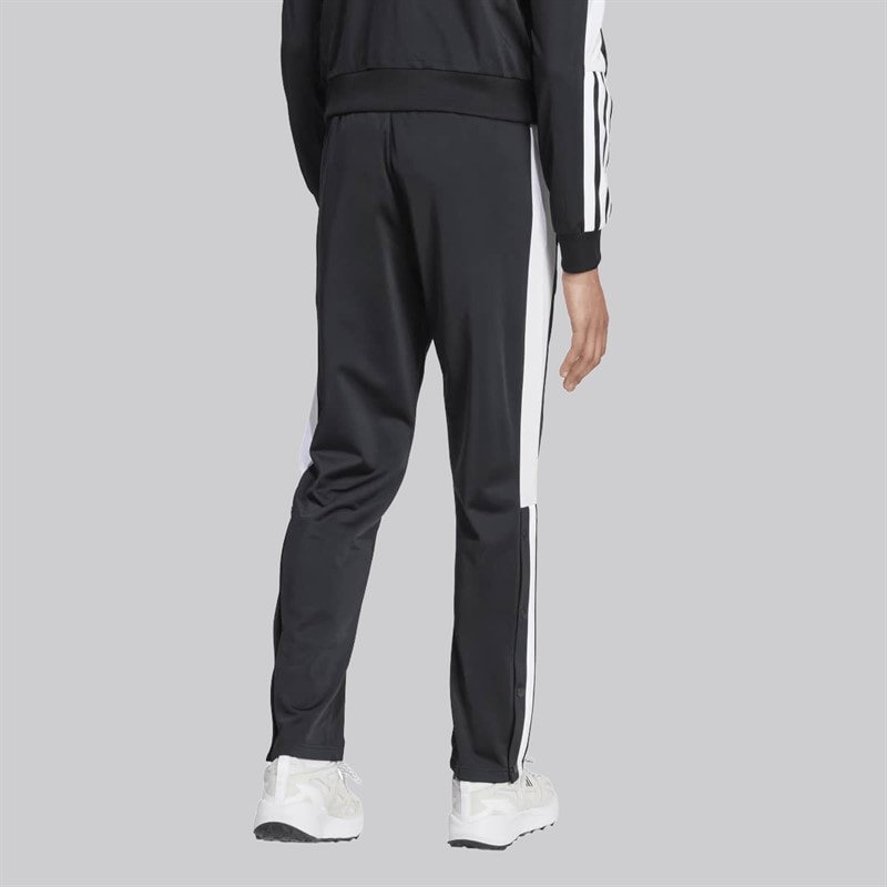 adidas Mens Snap Track Pants Black/White - Image 2