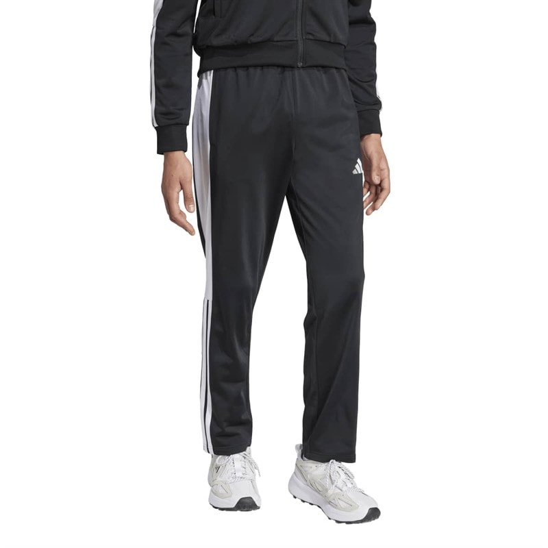 adidas Mens Snap Track Pants Black/White - Image 3