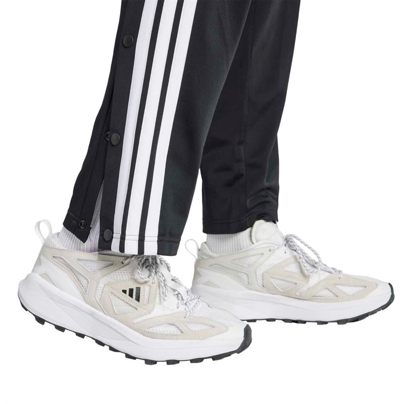 adidas Mens Snap Track Pants Black/White - Image 5