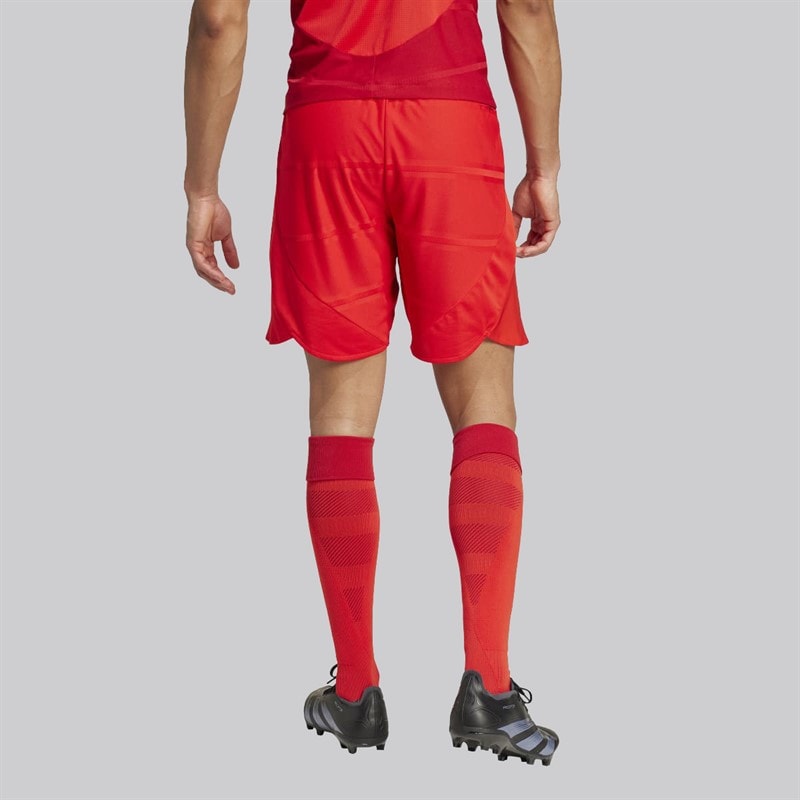 adidas Mens FCB FC Bayern Munich 24/25 Authentic Home Shorts Red - Image 2
