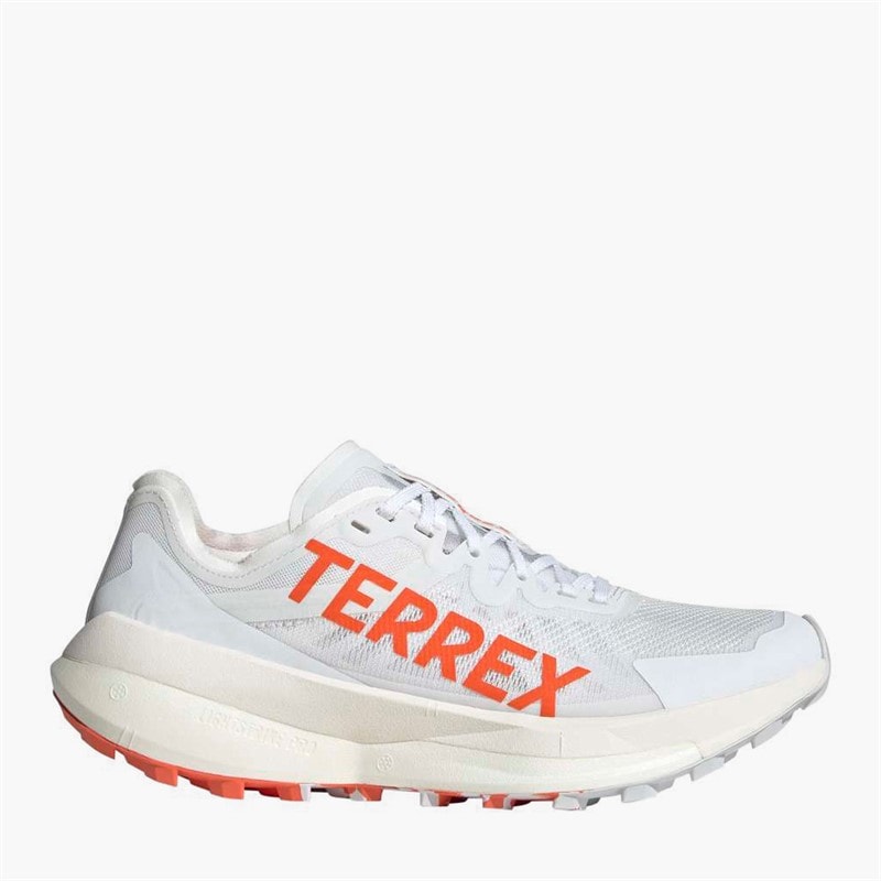 adidas Womens Terrex Agravic Speed Trail Running Shoes Cloud White/Impact Orange/Dash Grey