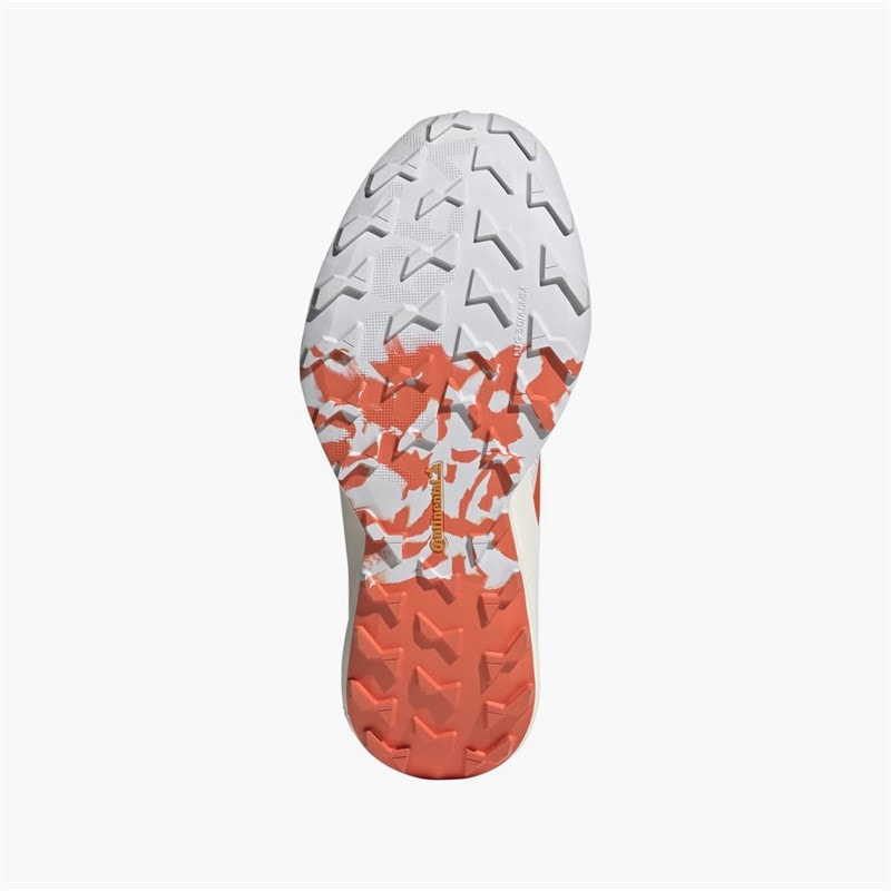 adidas Womens Terrex Agravic Speed Trail Running Shoes Cloud White/Impact Orange/Dash Grey - Image 2
