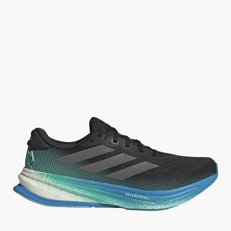 adidas Mens Supernova Rise 2 Neutral Running Shoes Core Black/Iron Metallic/Glory Green
