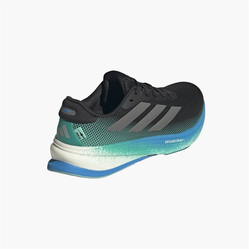 adidas Mens Supernova Rise 2 Neutral Running Shoes Core Black/Iron Metallic/Glory Green - Image 3