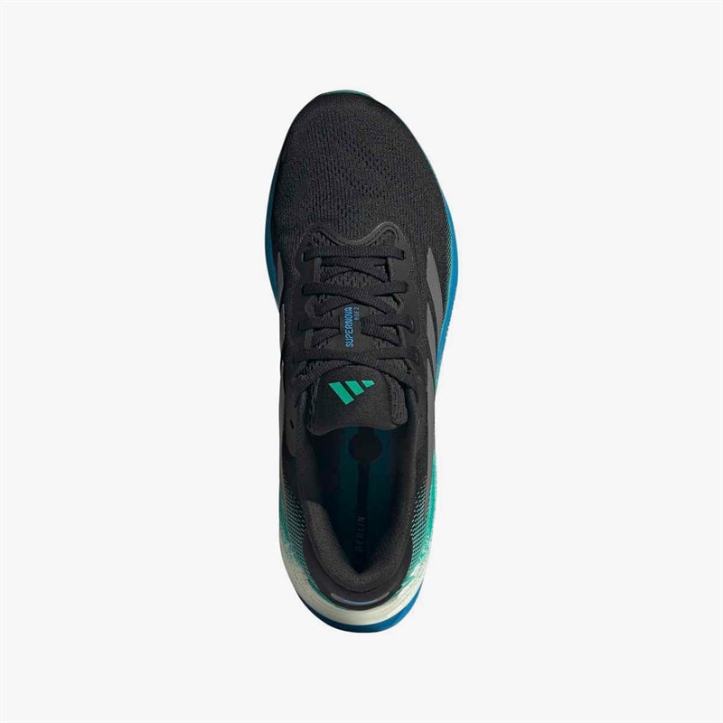 adidas Mens Supernova Rise 2 Neutral Running Shoes Core Black/Iron Metallic/Glory Green - Image 4