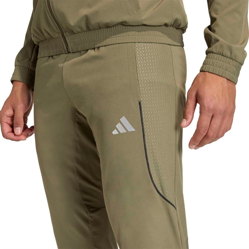 adidas Mens Tech Apparel Track Pants Olive Strata - Image 3