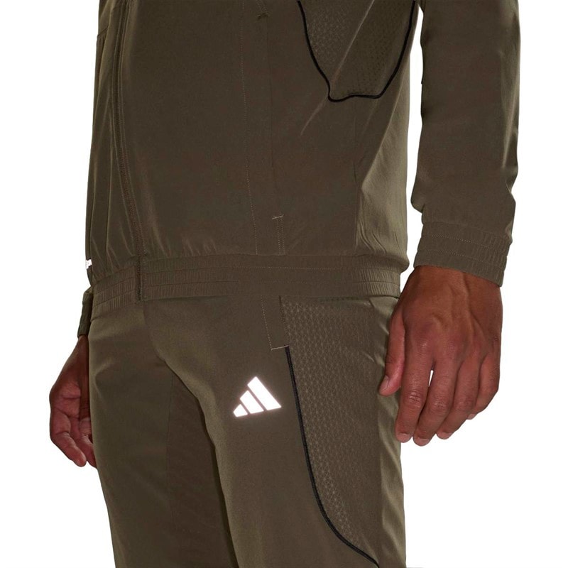 adidas Mens Tech Apparel Track Pants Olive Strata - Image 5