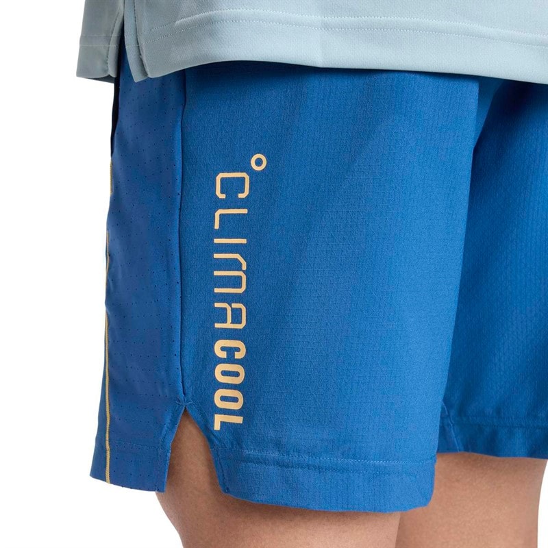 adidas Mens Tech Apparel Climacool Training Shorts Dusky Petrol/Semi Ice Tangerine/Reflective Silver - Image 3