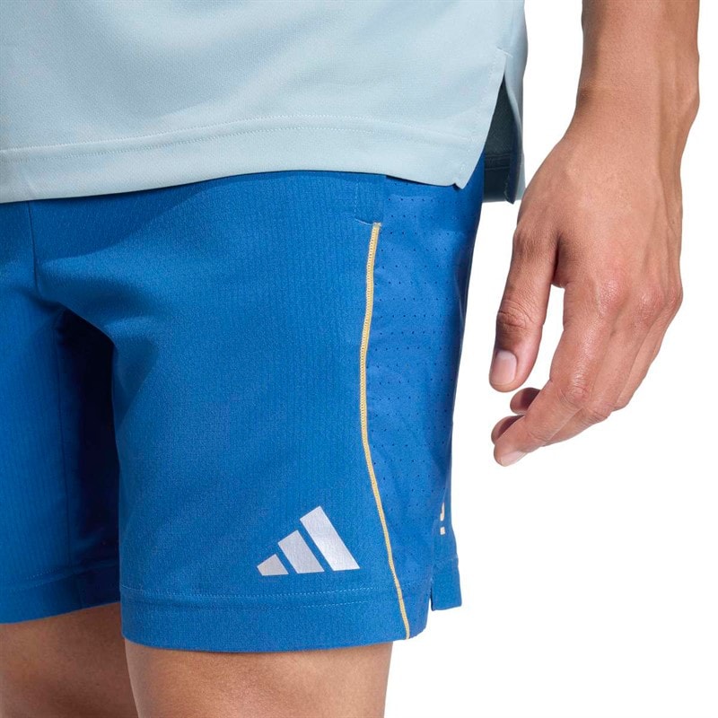 adidas Mens Tech Apparel Climacool Training Shorts Dusky Petrol/Semi Ice Tangerine/Reflective Silver - Image 4