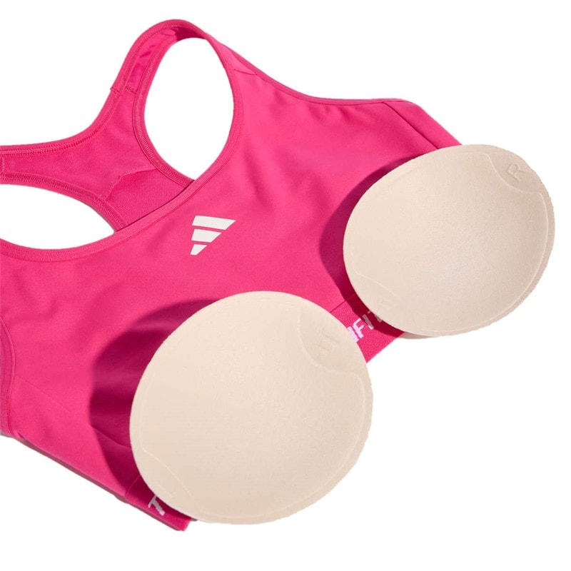 adidas Womens Techfit Medium Support Sports Bra Real Magenta - Image 3