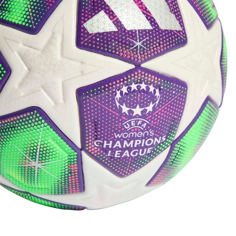 adidas Womens UEFA Champions League 25/26 Official Pro Match Football (FIFA Quality Pro Certified) White/Shock Pink/Multi/Solar Yellow - Image 3