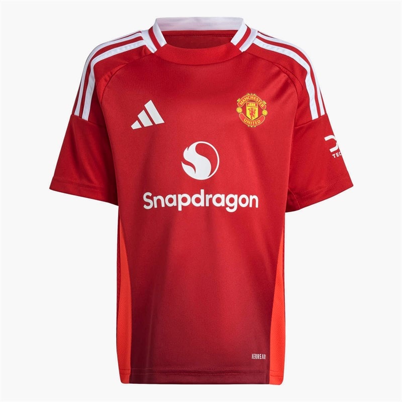 adidas Kids MUFC Manchester United 24/25 Home Mini Kit Mufc Red - Image 4