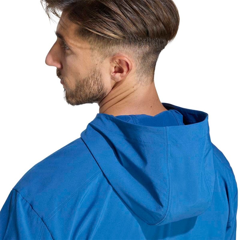 adidas Mens Tech Essentials Workout Full Zip Hoodie Dusky Petrol - Image 5