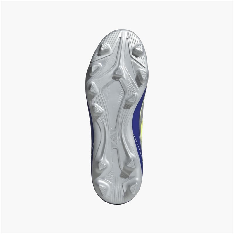 adidas Junior F50 Club Messi La Vida Rapida Pack FG/MG Firm/Multi Ground Football Boots Silver Metallic/Solar Yellow/Lucid Blue - Image 2