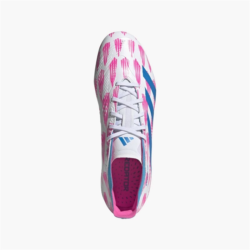 adidas Mens Predator League Reemergence Pack FG Firm Ground Football Boots Cloud White/Solar Blue/Solar Pink - Image 4