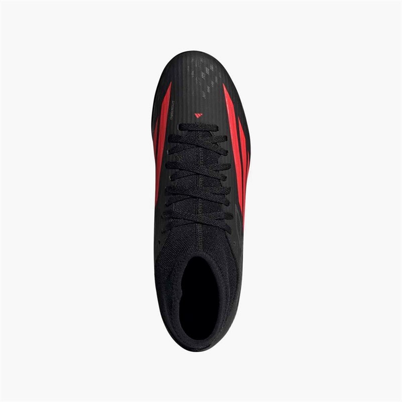 adidas Mens F50 Club Mid Cut Stealth Victory Pack TF Astro Football Boots Core Black/Lucid Red/Black - Image 4