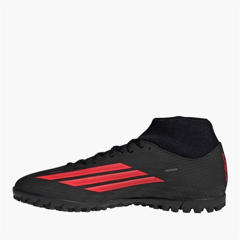 adidas Mens F50 Club Mid Cut Stealth Victory Pack TF Astro Football Boots Core Black/Lucid Red/Black - Image 5