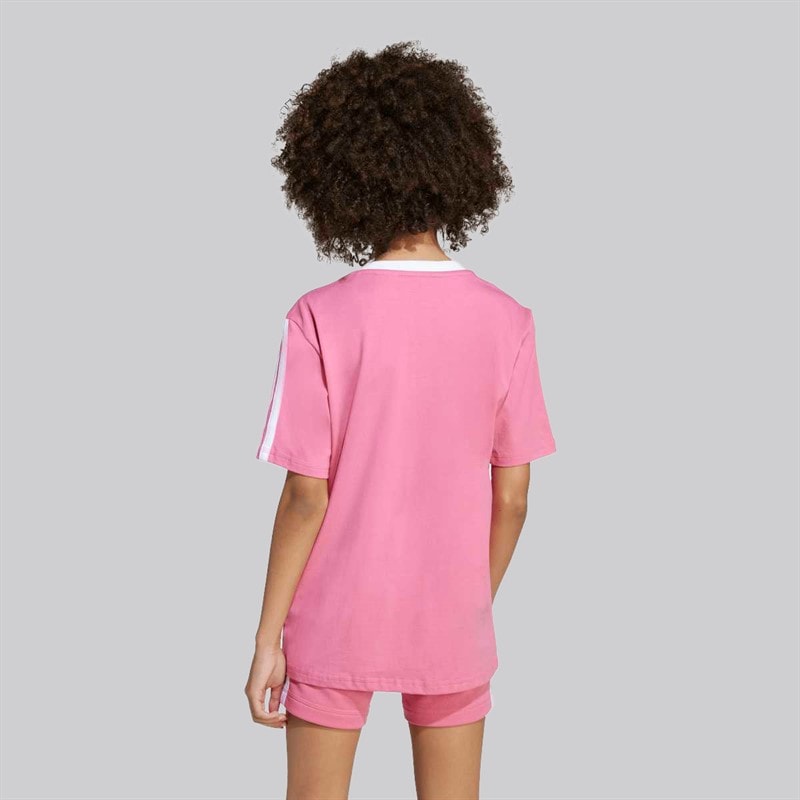 adidas Junior Girls Essentials T-Shirt Pink Fusion/White - Image 2