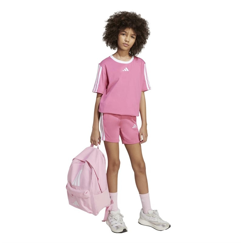 adidas Junior Girls Essentials T-Shirt Pink Fusion/White - Image 3
