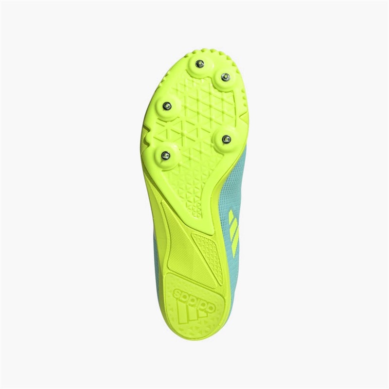 adidas Junior Adizero Allroundstar Running Track Spikes Flash Aqua/Cloud White/Lucid Lemon - Image 2