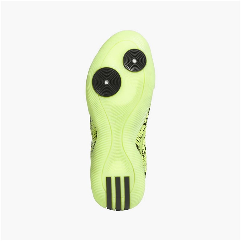 adidas Mens Harden Volume 9 'Snakeskin' Basketball Shoes Solar Slime/Core Black/Solar Slime - Image 2