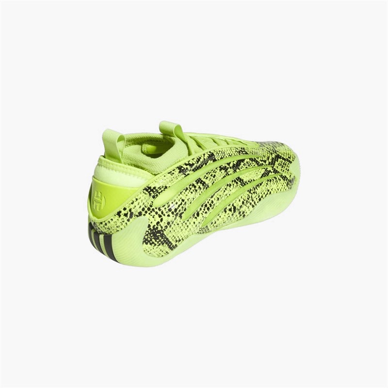 adidas Mens Harden Volume 9 'Snakeskin' Basketball Shoes Solar Slime/Core Black/Solar Slime - Image 3
