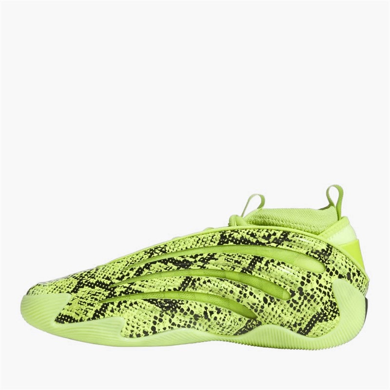 adidas Mens Harden Volume 9 'Snakeskin' Basketball Shoes Solar Slime/Core Black/Solar Slime - Image 5