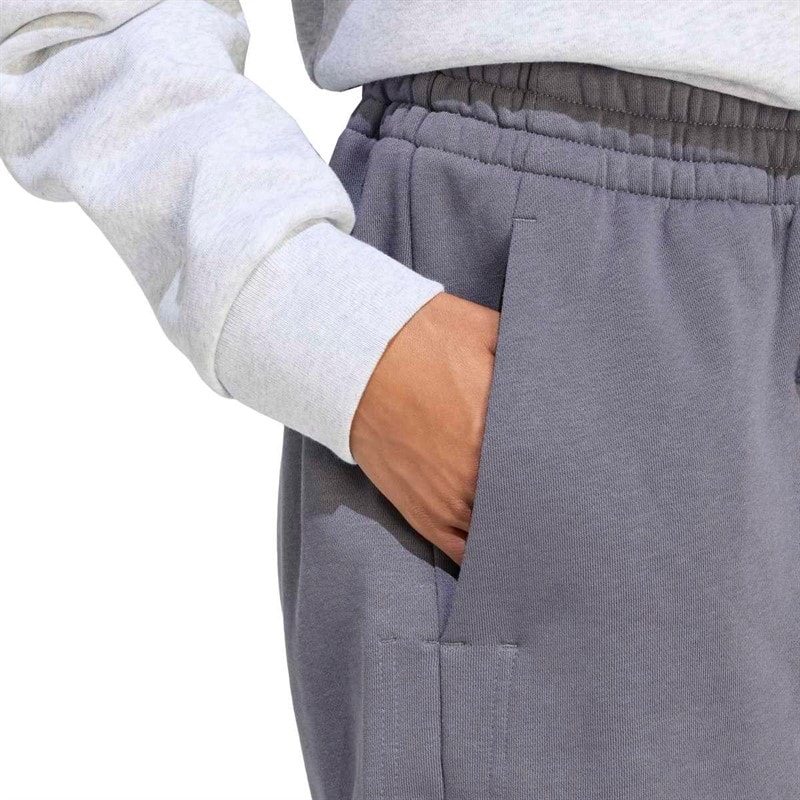 adidas Womens 3 Stripes Studio Loose Fit Fleece Shorts Aurora Onix - Image 5