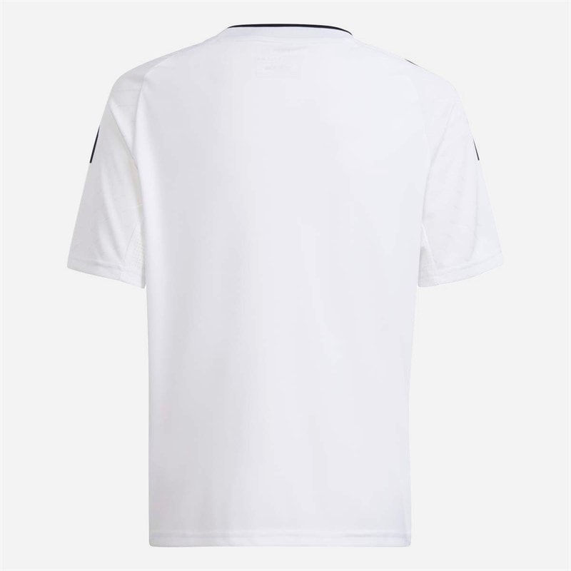 adidas Junior Boys Campeon 23 T-Shirt White/Black - Image 2