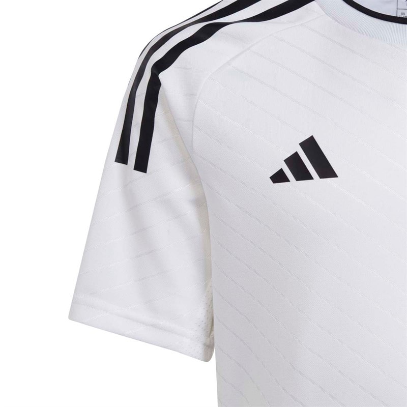 adidas Junior Boys Campeon 23 T-Shirt White/Black - Image 3