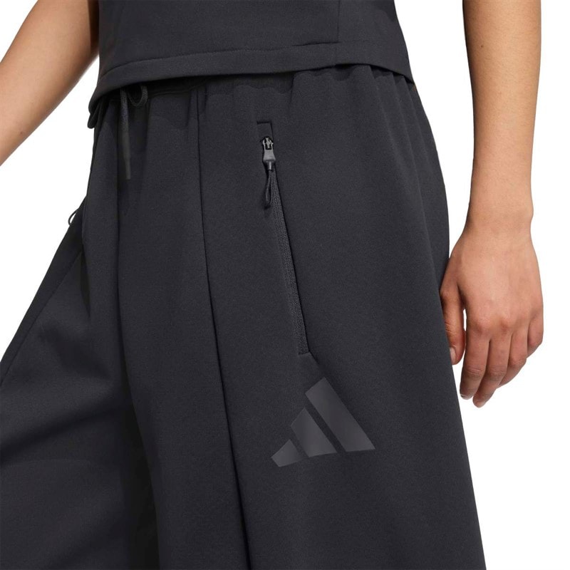 adidas Womens Z.N.E Open Hem Track Pants Black - Image 3