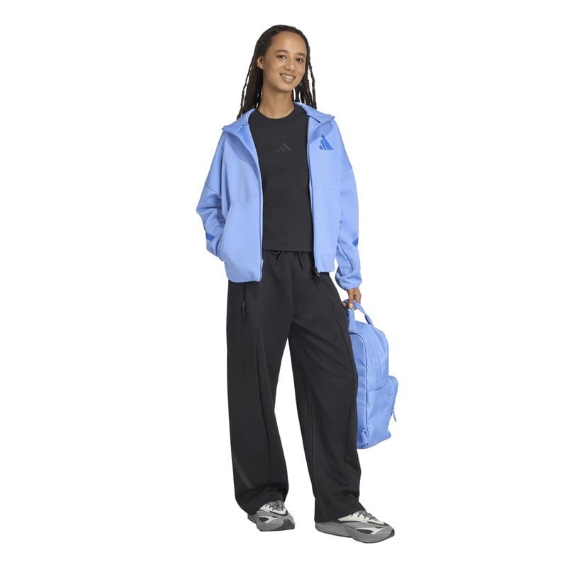 adidas Womens Z.N.E Open Hem Track Pants Black - Image 4