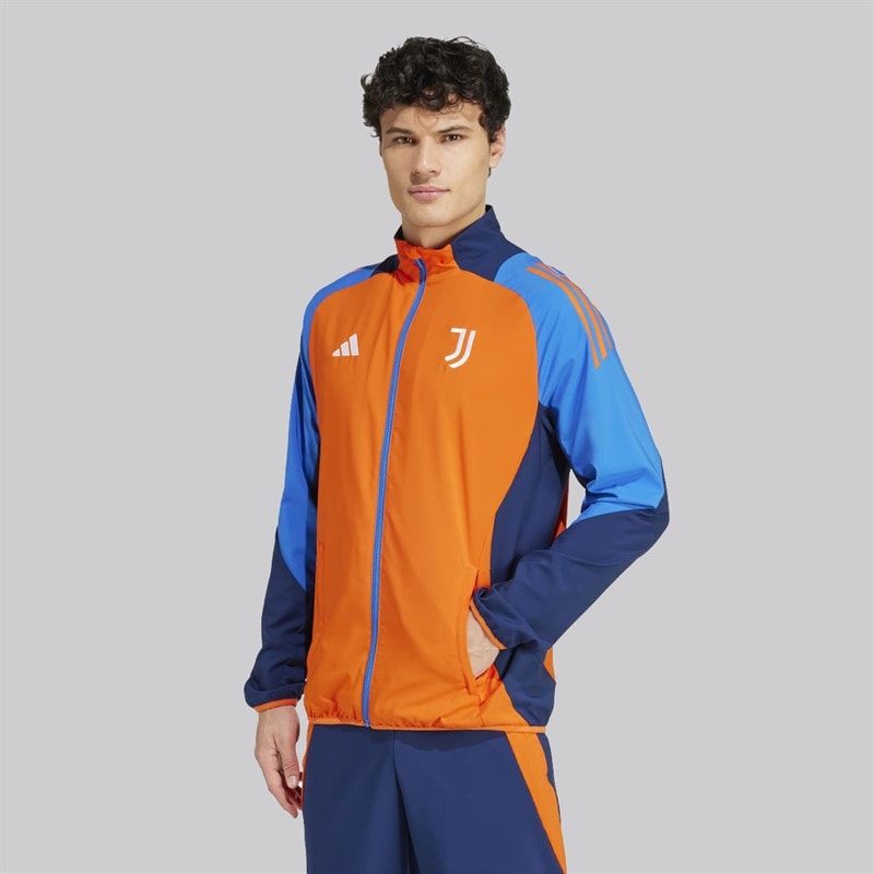 adidas Mens JFC Juventus Tiro 24 Competition Presentation Track Top Team Orange