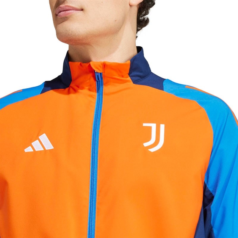 adidas Mens JFC Juventus Tiro 24 Competition Presentation Track Top Team Orange - Image 3