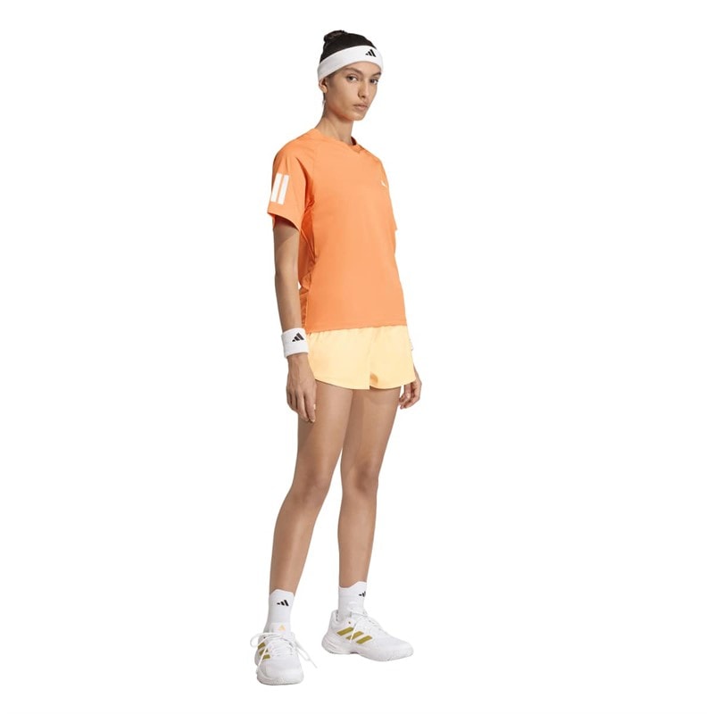 adidas Womens Club Climacool Shorts Ice Tangerine - Image 4