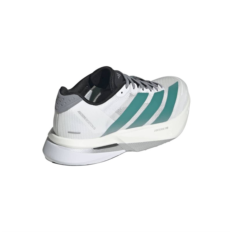 adidas Womens Adizero Boston 13 EQT Lightstrike Pro Neutral Running Shoes Cloud White/Pure Teal/Grey - Image 3