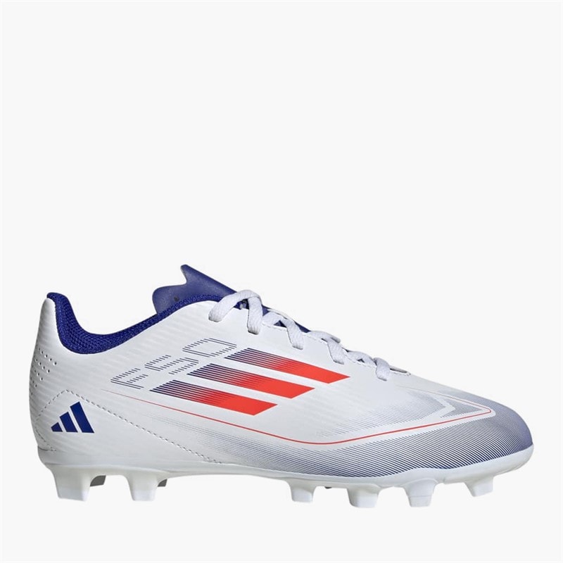 adidas Junior F50 Club Advancement Pack FG Firm Ground Football Boots Cloud White/Solar Red/Lucid Blue - Image 1