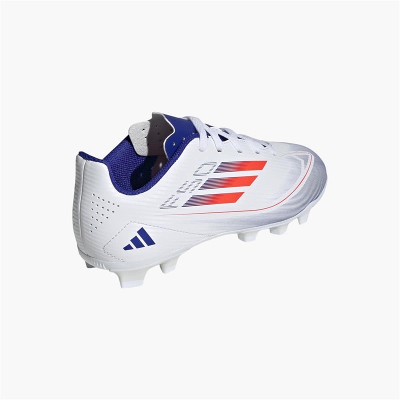 adidas Junior F50 Club Advancement Pack FG Firm Ground Football Boots Cloud White/Solar Red/Lucid Blue - Image 3