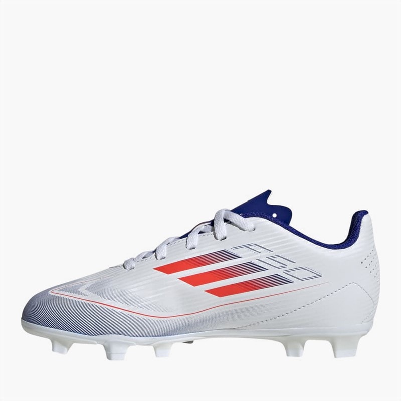 adidas Junior F50 Club Advancement Pack FG Firm Ground Football Boots Cloud White/Solar Red/Lucid Blue - Image 5