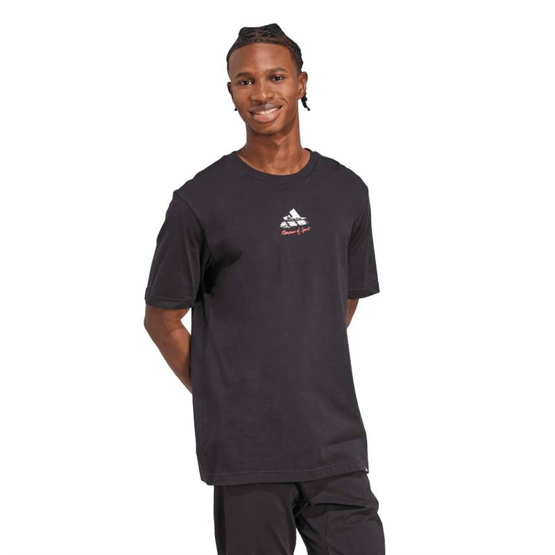 adidas Mens Memories Of Sport Gallery Back Graphic T-Shirt Black - Image 5