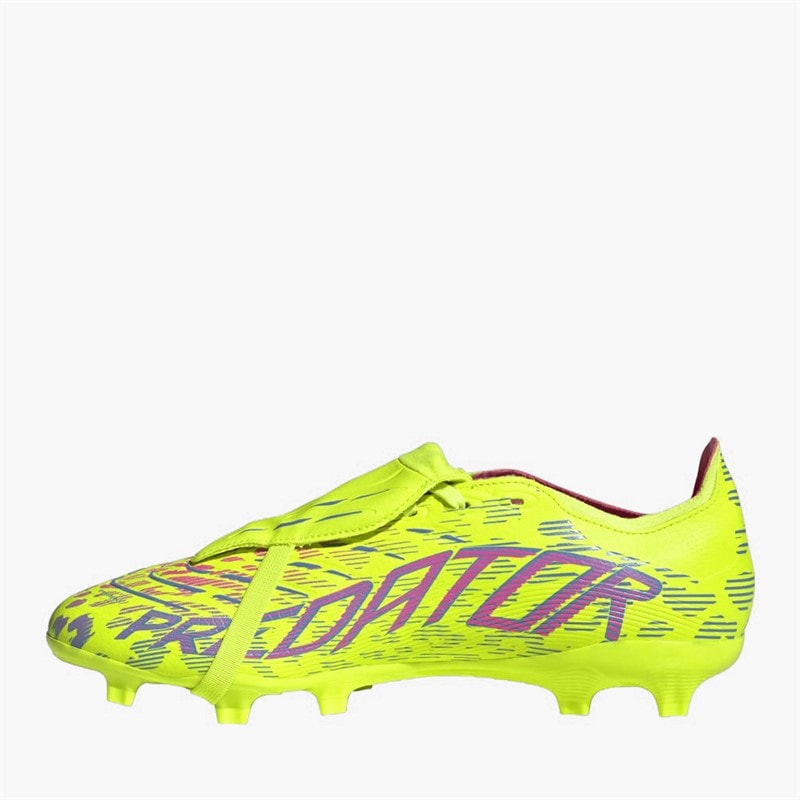 adidas Mens Predator League Tongue FG/MG Firm/Multi Ground Football Boots Lucid Lemon/Blue Fusion/Lucid Pink - Image 5