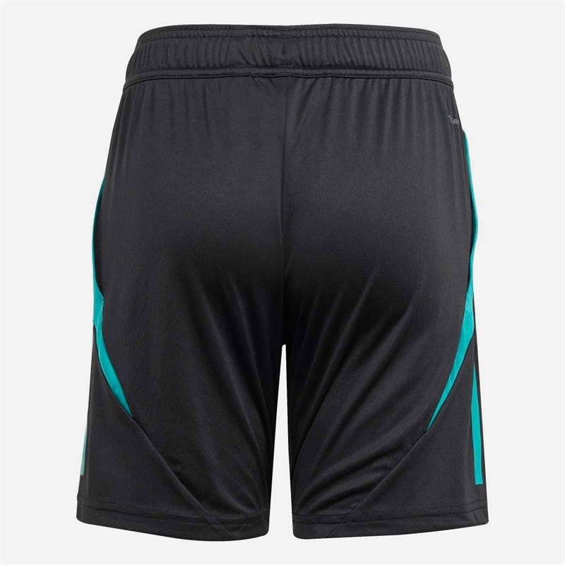 adidas Junior NZR New Zealand All Blacks Gym Shorts All Black/Pure Teal - Image 2