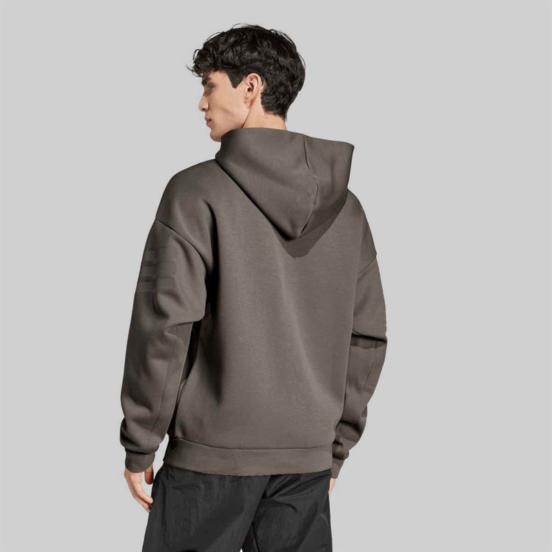 adidas Mens Future Icons 3 Stripes Full Zip Hoodie Putty Beige - Image 3