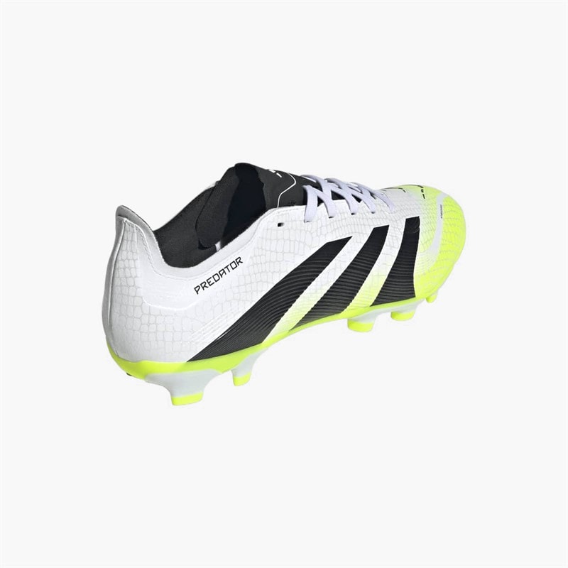 adidas Mens Predator League MG Multi Ground Football Boots Cloud White/Core Black/Lucid Lemon - Image 3