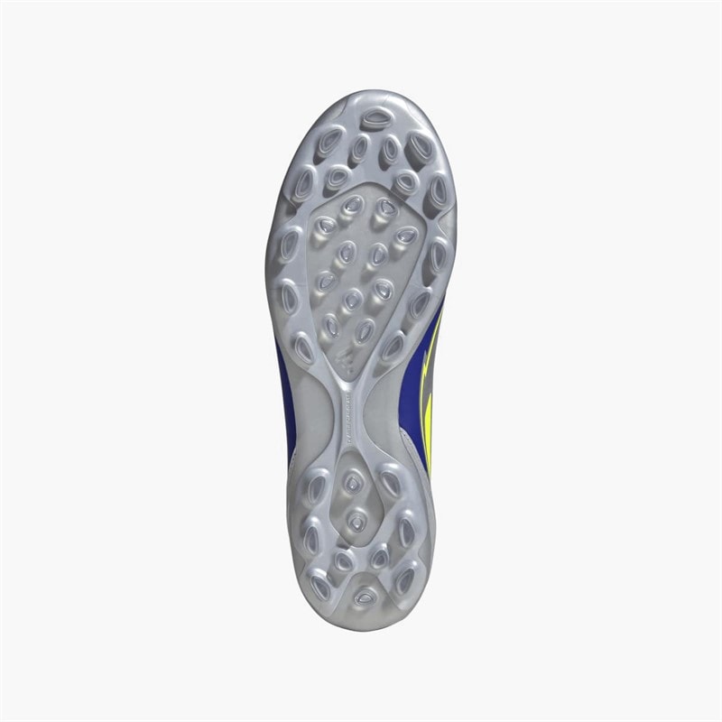 adidas Mens F50 League Messi La Vida Rapida AG Artificial Ground Football Boots Silver Metallic/Solar Yellow/Lucid Blue - Image 2